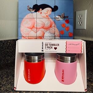 STANLEY TARGET Exclusive Valentine’s Day Red & Pink GO TUMBLER 2 PACK 10 oz NWT